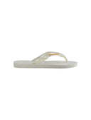 Logo Metallic ciabatta infradito donna