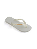 Logo Metallic ciabatta infradito donna
