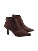 Stivaletto scamosciato con zip da donna