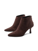 Stivaletto scamosciato con zip da donna