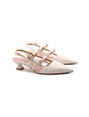 Décolleté slingback con tacco basso