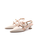 Décolleté slingback con tacco basso