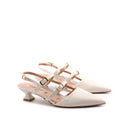 Décolleté slingback con tacco basso