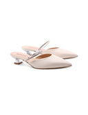 Mules gioiello con tacco kitten donna
