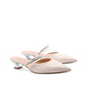 Mules gioiello con tacco kitten donna