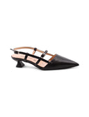 Kitten heel nera made in Italy da donna