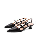 Kitten heel nera made in Italy da donna