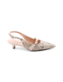 Décolleté slingback con stampa pitone