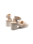 Sandalo ankle strap donna in vera pelle