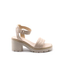 Sandalo ankle strap donna in vera pelle