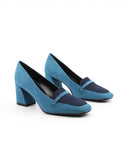 Mocassino alto bicolore da donna