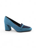 Mocassino alto bicolore da donna
