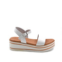 Sandalo bimba in pelle verniciata