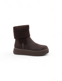 Stivaletto con risvolto in maglia donna