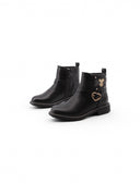 Stivaletto biker nero da bimba