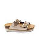 Ciabatta platform a doppia fascia donna
