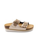 Ciabatta platform a doppia fascia donna