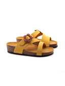 Sandalo da donna in pelle con fibbia