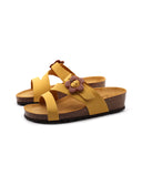 Sandalo da donna in pelle con fibbia