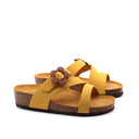 Sandalo da donna in pelle con fibbia