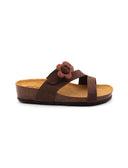 Sandalo da donna in pelle con fibbia
