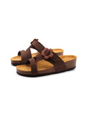 Sandalo da donna in pelle con fibbia