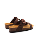 Sandalo da donna in pelle con fibbia