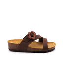 Sandalo da donna in pelle con fibbia