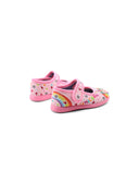 Pantofola primi passi con velcro bimba