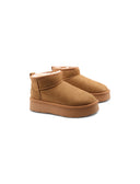 Stivaletto platform in tessuto da donna