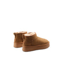Stivaletto platform in tessuto da donna