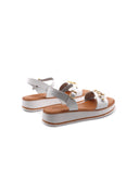 Sandalo da bimba in pelle con catena