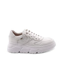 Sneaker bianca in vera pelle da donna