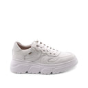 Sneaker bianca in vera pelle da donna