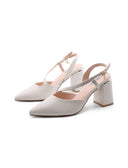Décolleté slingback con tacco a blocco