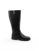 Riding boots nero con V dorata da donna