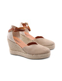 Espadrillas scamosciata con zeppa donna