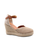 Espadrillas scamosciata con zeppa donna