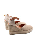 Espadrillas scamosciata con zeppa donna
