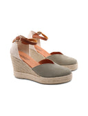 Espadrillas scamosciata con zeppa donna