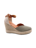 Espadrillas scamosciata con zeppa donna