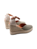 Espadrillas scamosciata con zeppa donna