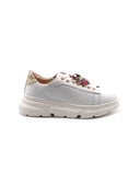 Sneaker gioiello in vera pelle da donna