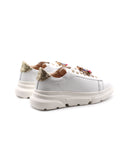 Sneaker gioiello in vera pelle da donna