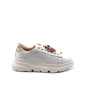 Sneaker gioiello in vera pelle da donna