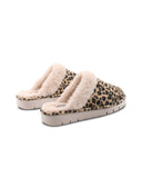 Ciabatta in tessuto animalier da donna