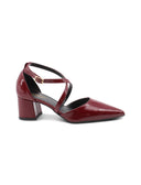 Décolleté bordeaux in vernice da donna