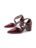 Décolleté bordeaux in vernice da donna