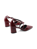 Décolleté bordeaux in vernice da donna