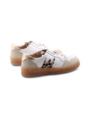 Sneaker animalier in pelle da donna
